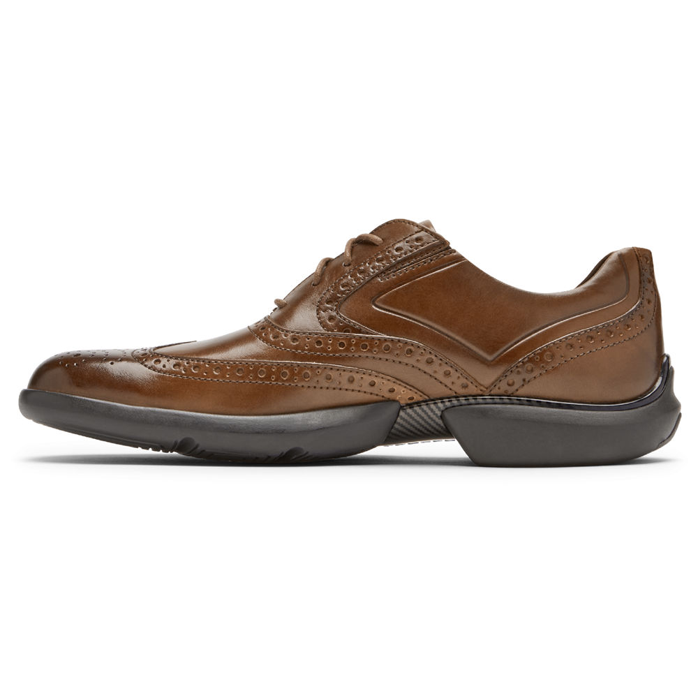 Rockport Singapore Mens Lace Up - Total Motion Advance Wingtip Brown - UV1845072